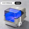 Caja de Arena para Gatos de Acero Inoxidable de Venta Caliente Transfronteriza Totalmente Cerrada Bloqueo de Olores Anti-Salpicaduras Súper Grande Inodoro para Gatos Bandeja para Excrementos de Gatito Venta al por Mayor