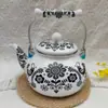 Tetera de Esmalte para Comercio Exterior, Tetera Vintage para Agua Fría, Tetera Doméstica con Capacidad de 2.5L, Tetera de Esmalte en Varios Diseños y Colores
