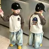 Camiseta Térmica de Polar para Niños Cuello Semi Alto Capa Base 2026 Otoño/Invierno Nuevo Bloque de Color Camiseta para Niños Moderna Versátil Top Moderno