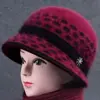 Gorro cálido de forro polar para otoño e invierno para madres, mujeres de mediana edad y mayores, abuelas y bisabuelas, gorro de pescador tejido engrosado para clima frío