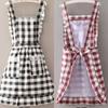 Avental Vestido de Princesa Casa Cozinha Respirável Elegante Mangas Longas À Prova de Óleo Roupa de Trabalho Avental Feminino Verão Nova Moda Mulheres