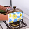Guantes Antiescaldado para Horno de Microondas, Guantes Gruesos para Hornear, Aislamiento de Terciopelo Interior Resistente a Altas Temperaturas, Equipo de Protección Antiescaldado de Cocina de Dos Piezas