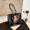 Bolsa tote retrô de alta qualidade feminina 2025 nova outono e inverno all-match grande capacidade bolsa de ombro de classe de estudante