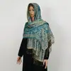 Nuevo Chal de Estilo Étnico Retro Imitación Cachemir, Transfronterizo Largo Jacquard Paisley Cálido para Viaje con Borlas