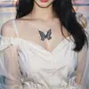Verão Simples Borboleta Pequena Cobrindo Cicatrizes Tatuagem Herbal Adesivos Longa Duração À Prova D'água Nicho Alto Padrão Pequenos Adesivos de Tatuagem de Borboleta