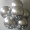 Globos metálicos de 10 pulgadas al por mayor para fiestas de cumpleaños, decoración navideña, diseño de escena, globos redondos cromados