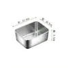 Bandeja de Preparación Crujiente de Acero Inoxidable Transfronteriza, Caja de Almacenamiento Refrigerada para Refrigerador, Caja de Reempaque, Lonchera para Exteriores, Caja de Picnic