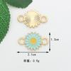 Flor margarida diy liga acessórios de joia gota óleo flor acessórios de cabelo brincos chaveiro pingente de joia