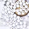 Cuentas de Madera Maciza Multicolor, Cuentas Redondas de Madera Natural Coloridas, Accesorios para Manualidades de Joyería DIY Pulsera Collar Cuentas Materiales