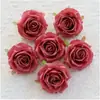 Cabeças de Flores de Rosa Artificiais, Flores de Seda para Decoração de Casamento, Flores de Tecido Artesanais DIY, Flores Artificiais, Flores Artificiais