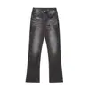 Jeans de pierna recta American 517 negros y grises con textura, corte cleanfit, estilo high street, lavados, vibe retro, micro campana, para hombre