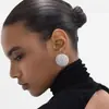 Bestseller transfronteiriço: Brincos Hemisfério Floral Mar Estrelado com Zircônia Integral, design de nicho com toque de luxo, brincos versáteis e primorosamente trabalhados com zircônia para mulheres