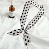 Bufanda larga fina de seda creativa estilo coreano pañuelo de seda tipo lazo de azafata decoración de bolso pañuelo de seda pequeño bufanda de mujer regalo pequeño