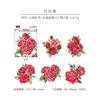 Adesivos PET de dia bonito subiu sobre a série flores retrô DIY mão conta decoração material colagem