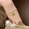 Pulsera de Brújula Solar de Hielo Triturado Estilo Nuevo para Mujer, Dulce y Linda, Estilo Femenino, Estilo Ins, Diseño de Nicho, Sensación de Alta Gama