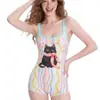 Traje de baño de alta gama, lindo y elegante para niñas jóvenes, con un diseño modesto de corte bajo con cuello halter y estilo de una pieza con espalda cruzada, adecuado para entrenamiento en piscina y competiciones.