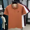 Camisa polo antibacteriana 7A para hombre, algodón puro mercerizado, bordada, transpirable para verano, cuello camisero, manga corta, camiseta casual de negocios al por mayor