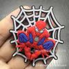 Novedad Más Vendida para Niños Cool Spider-Man Etiqueta de Plástico Sello de Goma DIY Molinillo de Viento Giratorio Divertidos Accesorios para Ropa