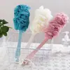 Cepillo de baño grande con mango largo, bola de baño, toalla de baño, cepillo de baño, red de baño, estropajo para espalda, correa de frotado, cordón, punto