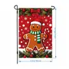 Bandeira de Jardim de Natal 2026 Transfronteiriça Decoração Externa para Quintal Papai Noel Amazon Bandeira Dupla Face de Linho Personalizada