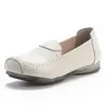 Zapatos de Otoño Nuevos de Suela Blanda Antideslizantes para Personas de Mediana Edad y Mayores, Zapatos de Madre Cómodos de Suela Plana y Suela Blanda, Zapatos de Mujer de Piel Suave de Corte Bajo