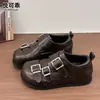 Mocasines de cuero para mujer, estilo británico, que aumentan la altura, piel genuina, colección otoño 2026, versátiles zapatos slip-on con estampado de leopardo