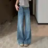 Novedad Primavera 2026 Jeans de Moda Retro Americano para Mujer, Pantalones Versátiles Adelgazantes de Pierna Ancha hasta el Suelo para el Trabajo y Looks con Estilo