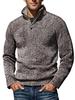 Otoño e Invierno 2025 Suéter de Punto para Hombre con Media Cremallera, Forro de Polar, Engrosado, Suéter Básico de Punto, Stock Listo para Exportación para Hombre