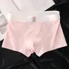 Celebridade da Internet Algodão Puro Antibacteriano Roupa Íntima Masculina Cor Sólida Simples Versátil Jovem Confortável Respirável Boxer
