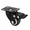 Rueda Negra Rueda Universal 1.5 pulgadas 2 pulgadas Rueda Giratoria de Carga Soporte para Flores Bandeja Rodillo Varilla Roscada Freno Rueda Giratoria Diamante Dorado