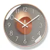 Reloj de pared minimalista estilo nórdico, decoración moderna para sala de estar, reloj redondo de cuarzo, segundero de barrido silencioso, para uso doméstico