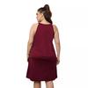Roupa Feminina Plus Size Europeia e Americana Transfronteiriça Saia Suspender Recortada Flor Queimada Saia Assimétrica A-Line Vestido Sexy para Mulheres F200537