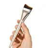 Brocha de Base Ultra Fina Que No Come Polvo, Cabeza Plana, Ángulo Biselado, Cola de Pez de Media Luna, Corrector Sin Rastro para Principiantes, Brocha de Maquillaje de Base Líquida de Cabeza Plana