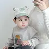 Chapéu de Bebê Primavera e Outono Desenho Animado Fofo Chapéu de Aba Outono e Inverno Meninos Estilo Coreano Chapéu de Sol Chapéu de Beisebol Infantil Feminino