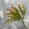 Simulación nórdica, 5 tenedores, eucalipto, dinero, hoja, hogar, suave, mango pequeño, con hierba, simulación, hoja, flor falsa, boda, comercio exterior