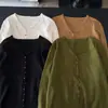 Nuevo cárdigan de punto de estilo coreano para mujer, otoño de 2026, con solapas, manga larga, suelto y favorecedor, top versátil y elegante