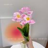 Tulipán mercerizado sensación de alta calidad simulación de floración Tulipán flor falsa fotografía exterior mesa de comedor decoración de sala de estar