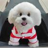 Roupas para Pet Verão Camisa Polo Listrada Fina Filhote Pequeno Schnauzer Camiseta Roupas para Cachorro Marca de Roupas Tendência