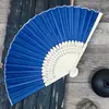 Abanicos Plegables de Seda Estilo Antiguo, Abanicos Lisos Personalizados, Abanicos Publicitarios para Caligrafía y Pintura DIY, Fábrica Fuente Mayorista