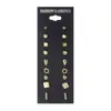 Pendientes Individuales Exquisitos de Exportación Europea y Americana Moda de Gama Alta Conjunto de 9 Pares de Pendientes Pendientes de Tarjeta Negra Set al por Mayor
