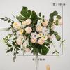Serie Mori hilera de flores de suelo camino de flores simulación camino de flores plomo flor falsa flor flor arte escena diseño ceremonia de boda paisaje decoración blanca verde