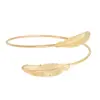 Pulseira de braço de moda feminina europeia e americana personalizada, pulseira aberta dourada para noiva, pulseira simples de metal barroco