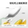 Raspador de Comida para Bebé Acero Inoxidable 316 Vajilla para Bebé Silicona Doble Cara Manzana Raspador de Comida Cuchara Herramienta para Suplementos Alimenticios Cuchara
