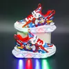 Zapatos Deportivos para Niños al por Mayor con Luces Nueva Colección Primavera/Otoño 2026 Malla Transpirable Resistentes al Desgaste Versátiles Zapatos Suaves para Niños