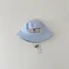 Sombrero de Bebé Qiunan Estilo Nuevo Primavera y Otoño Ins Oso Lindo Sombrero de Cubo Protector Solar para Bebé Protección Solar Sombrero de Pescador para Niños