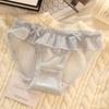 Calcinhas de Renda Sexy de Cetim de Alta Qualidade para Mulheres, Puro Desejo Cintura Média Plus-Size Respiráveis Virilha Antibacteriana Calcinhas Finas