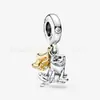 Pandora plata 925 estrella de cinco puntas, árbol de Navidad, corazón doble, lazo, una variedad de dijes con cuentas
