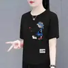 Excedente de Comercio Exterior Transfronterizo, Marca Grande, Etiqueta Cortada, Camisetas de Manga Corta para Adultos Mayores, Blusas Casuales Talla Grande Estilo Mamá
