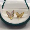 Joyas hechas a mano DIY aretes de perlas, soportes de aretes vacíos, accesorios clásicos de mariposa de concha marina natural, venta al por mayor transfronteriza