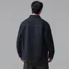 Camisa jeans original de cor americana, estilo high street, para homens, novo modelo outono/inverno 2026, corte solto, afina a silhueta, colarinho de abas, jaqueta de camisa de manga comprida, moderna